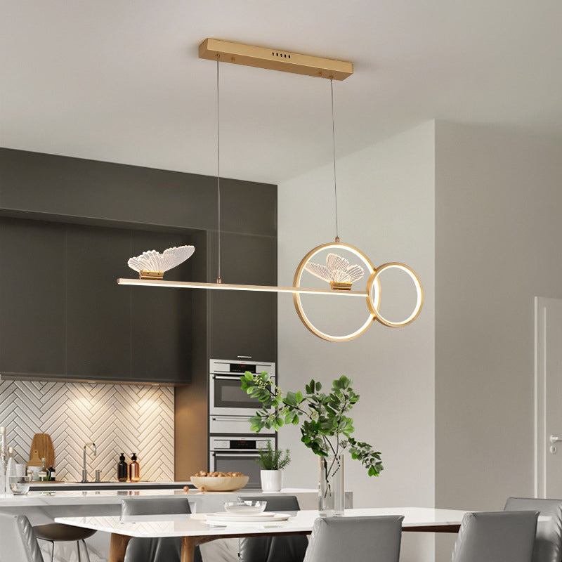 Gold Island Light Contemporary Pendant Lighting with Brass for Dining Room