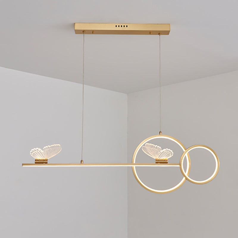 Gold Island Light Contemporary Pendant Lighting with Brass for Dining Room