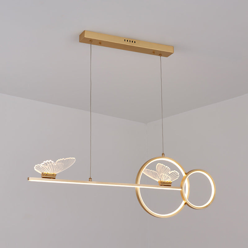 Gold Island Light Contemporary Pendant Lighting with Brass for Dining Room