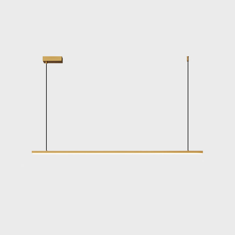 Contemporary Hanging Light Linear Metal Island Light Fixture for Dining Room