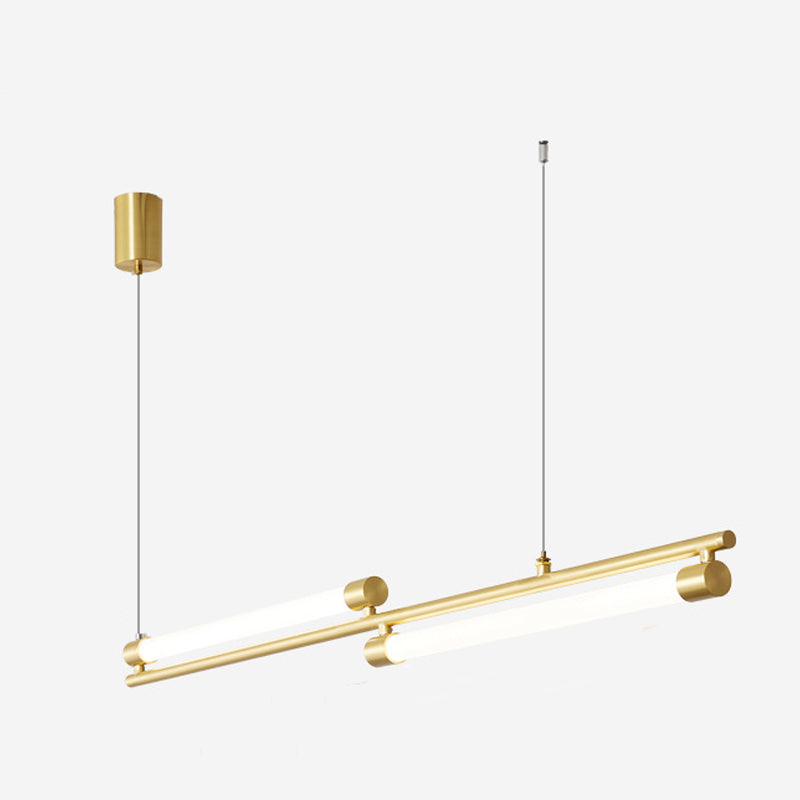 Brass LED Hanging Lamps Minimalism Island Light Fixture for Dining Room