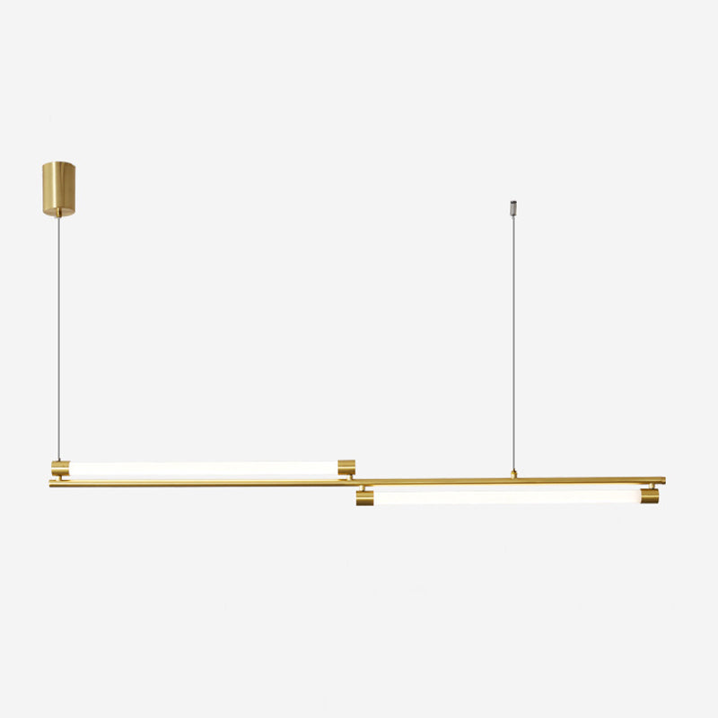Brass LED Hanging Lamps Minimalism Island Light Fixture for Dining Room