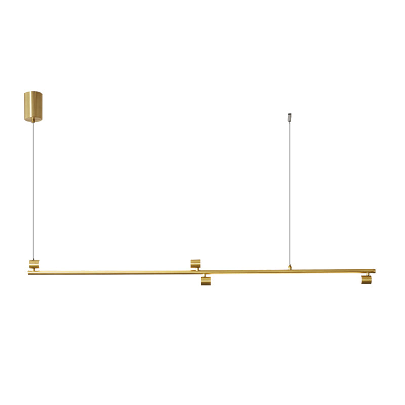 Brass LED Hanging Lamps Minimalism Island Light Fixture for Dining Room