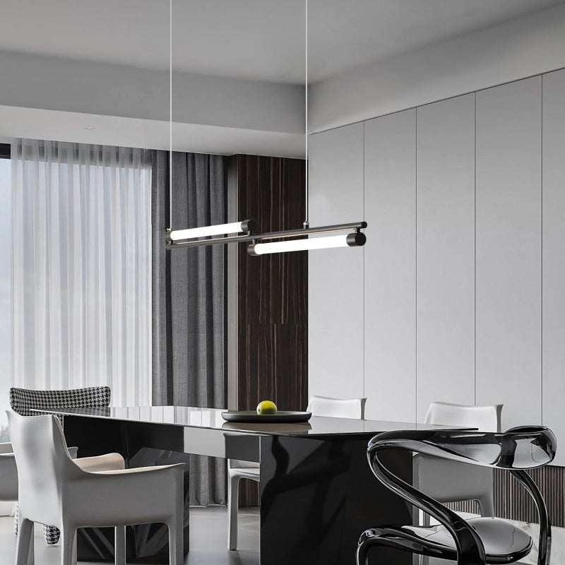 Brass LED Hanging Lamps Minimalism Island Light Fixture for Dining Room
