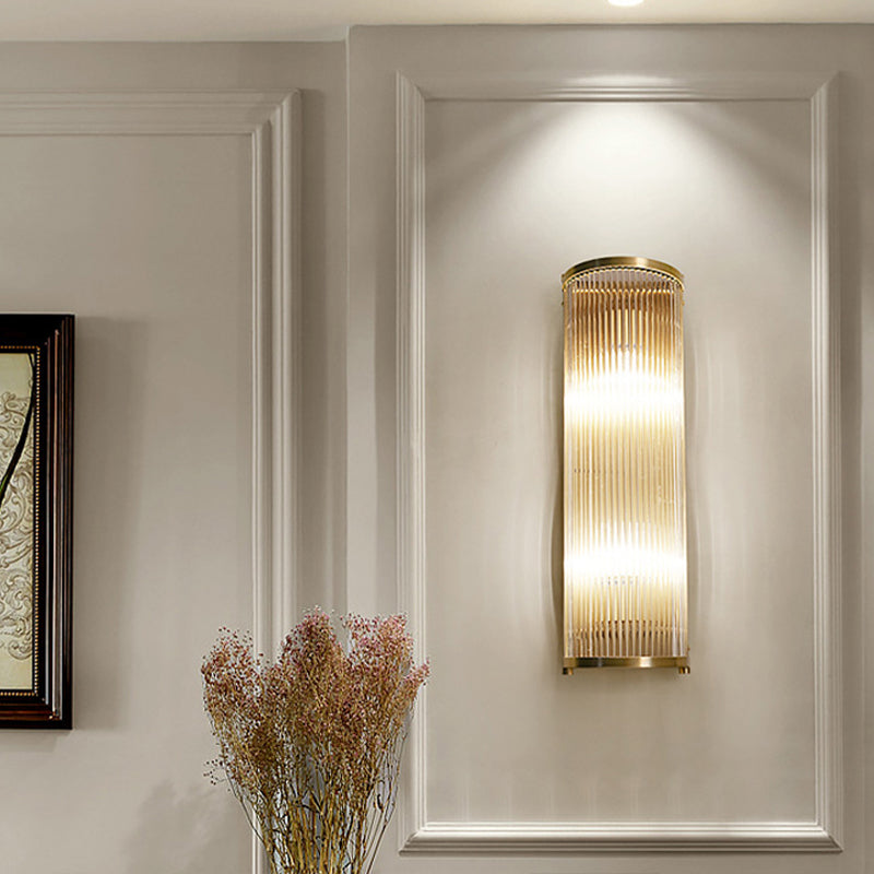 Wall Mounted Light Fixture Modern Glass Wall Mounted Lighting in Gold