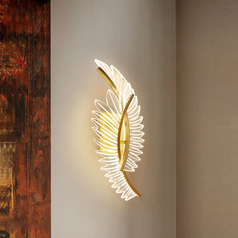 Unique Shape Wall Mounted Light Fixture Modern Wall Mounted Lighting in Gold