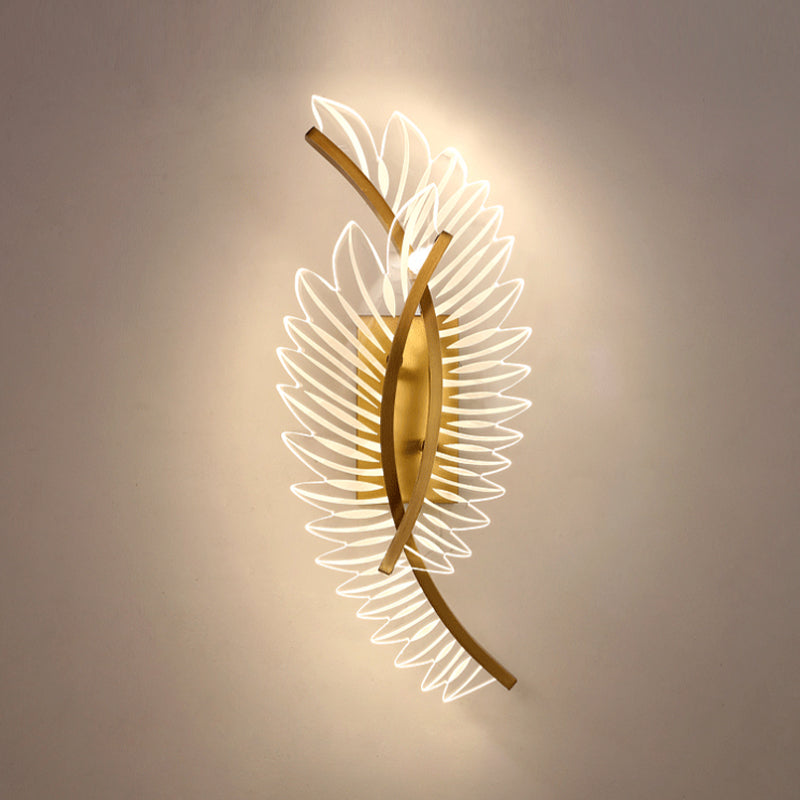 Unique Shape Wall Mounted Light Fixture Modern Wall Mounted Lighting in Gold