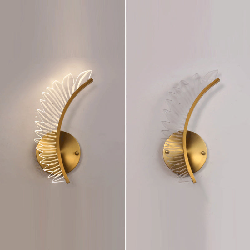 Unique Shape Wall Mounted Light Fixture Modern Wall Mounted Lighting in Gold