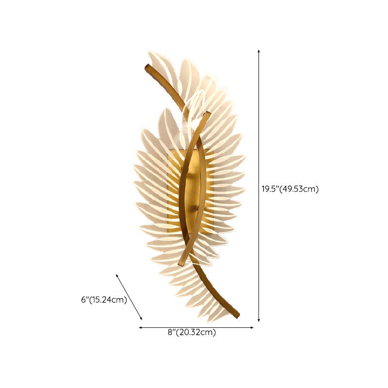 Unique Shape Wall Mounted Light Fixture Modern Wall Mounted Lighting in Gold