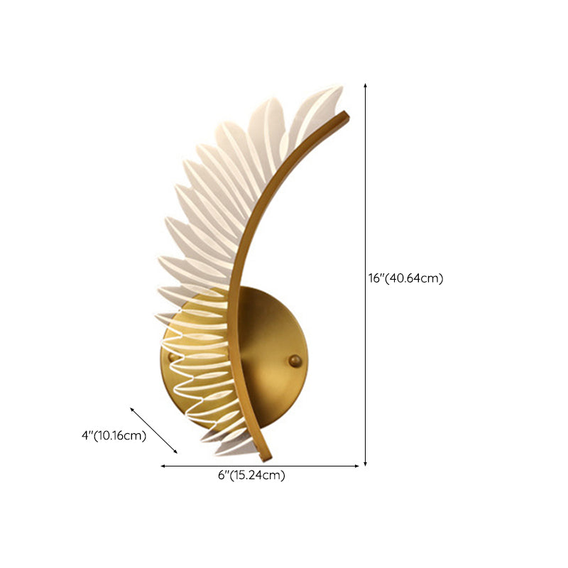 Unique Shape Wall Mounted Light Fixture Modern Wall Mounted Lighting in Gold