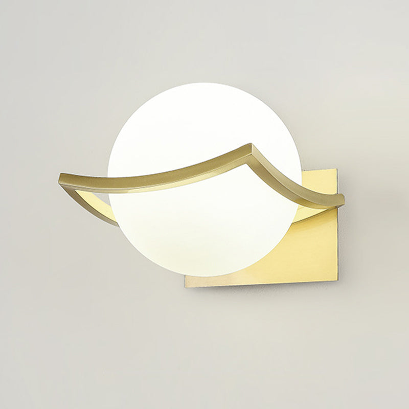 Contemporary Wall Sconce Globe Glass Sconce Lighting for Bedroom