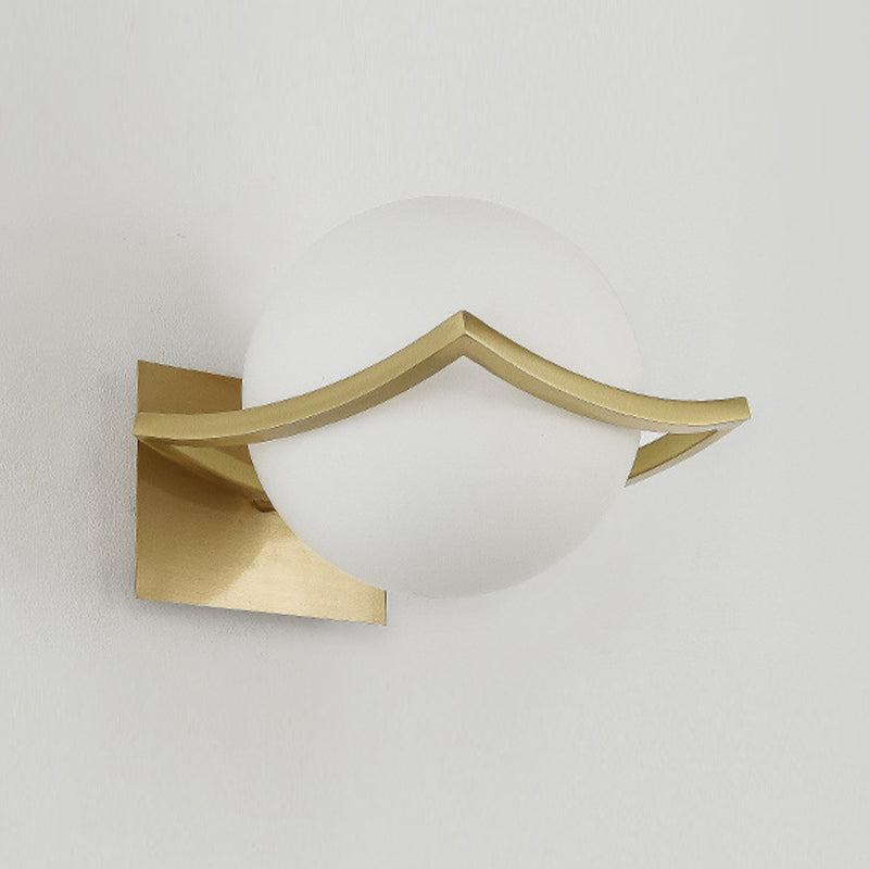 Contemporary Wall Sconce Globe Glass Sconce Lighting for Bedroom