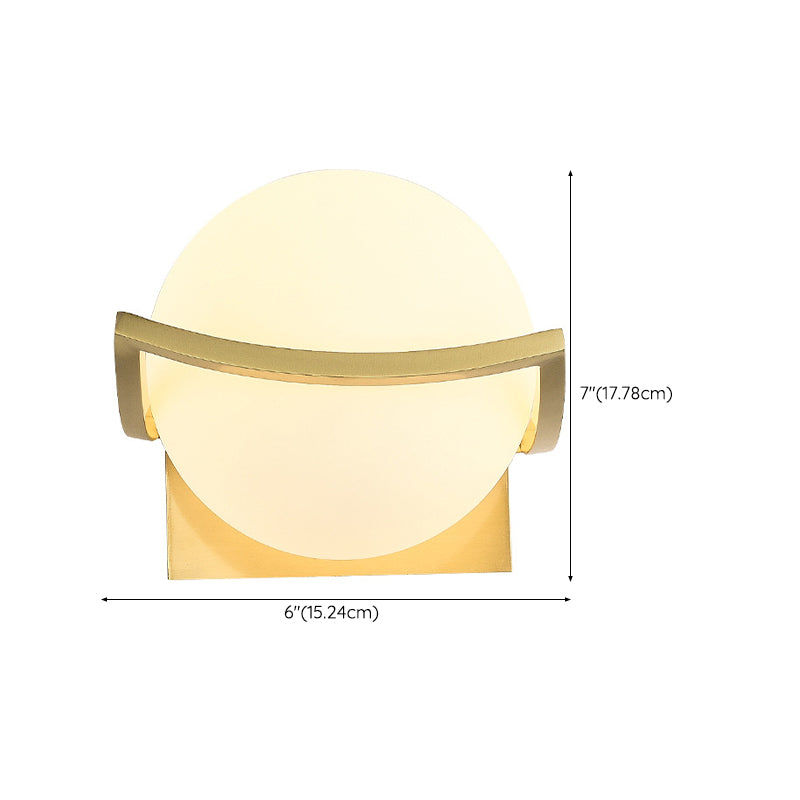 Contemporary Wall Sconce Globe Glass Sconce Lighting for Bedroom