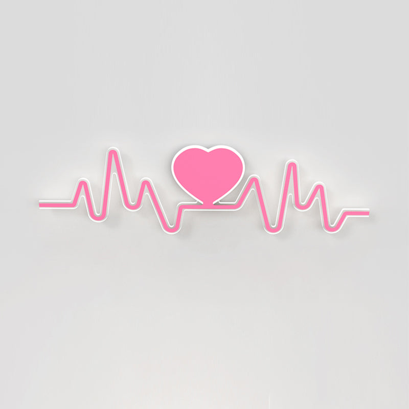 Nordic Style Iron Wall Light Heart Shape Wall Lamp for Children's Room