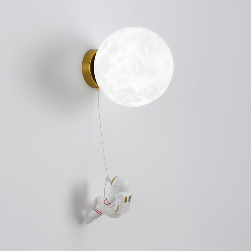 Cartoon Style Iron Wall Light Ball Shape Wall Lamp for Children's Room (Included Doll)
