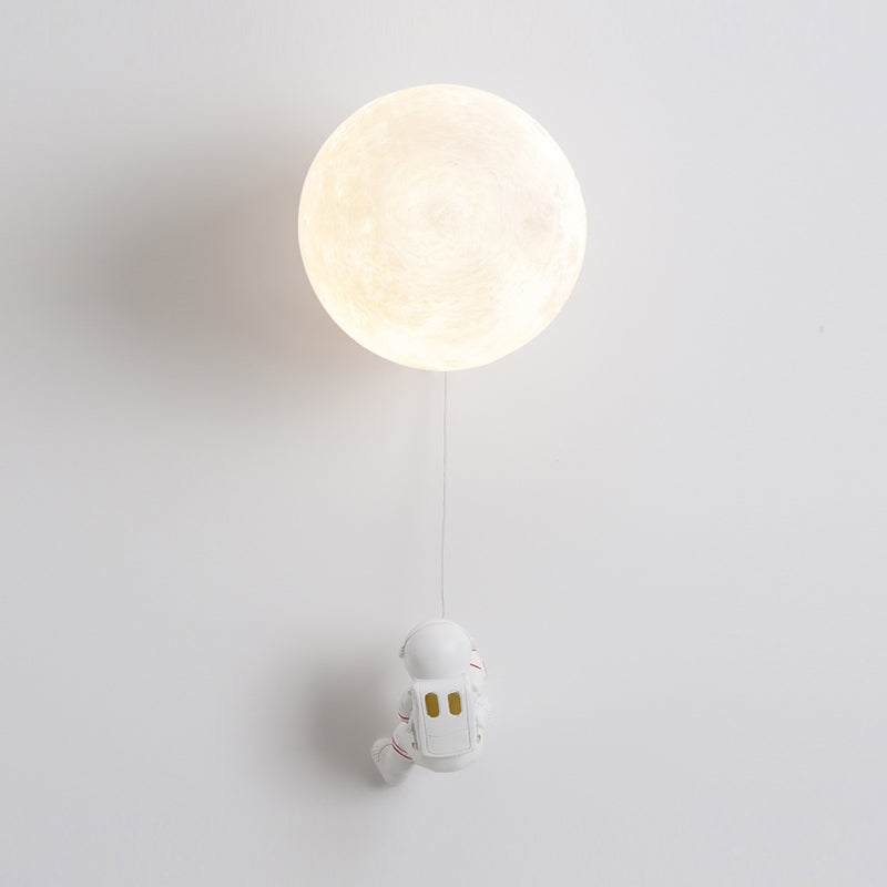 Cartoon Style Iron Wall Light Ball Shape Wall Lamp for Children's Room (Included Doll)