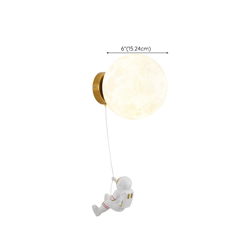 Cartoon Style Iron Wall Light Ball Shape Wall Lamp for Children's Room (Included Doll)