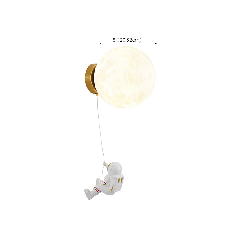 Cartoon Style Iron Wall Light Ball Shape Wall Lamp for Children's Room (Included Doll)