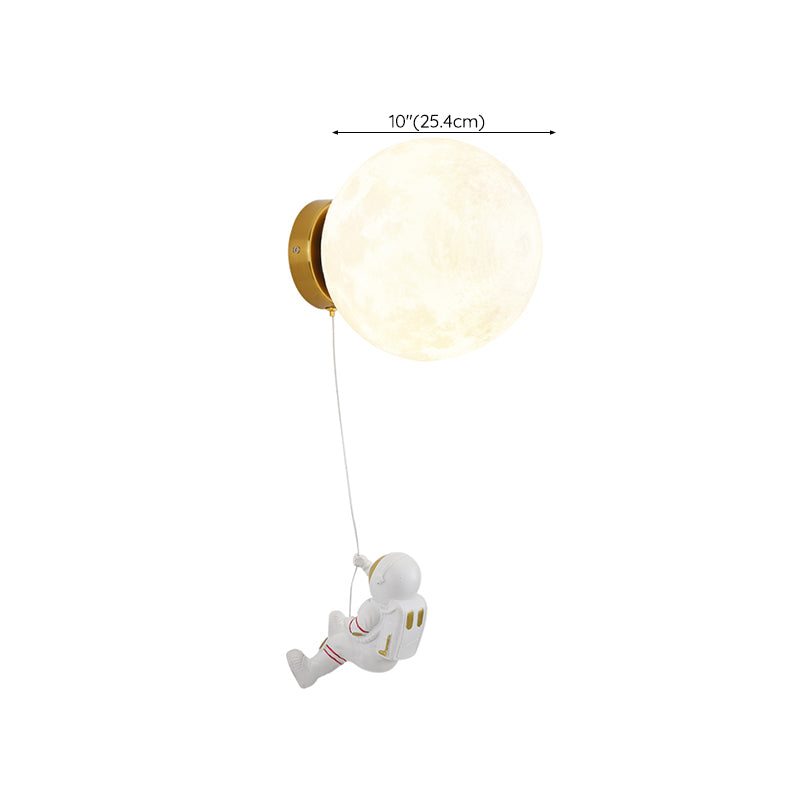 Cartoon Style Iron Wall Light Ball Shape Wall Lamp for Children's Room (Included Doll)