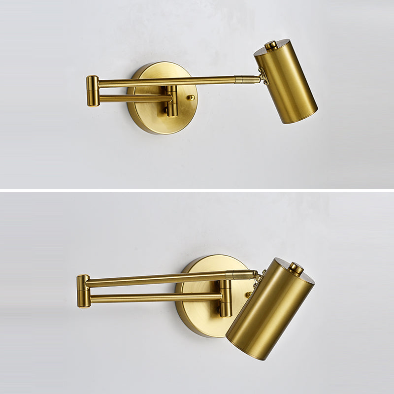 1 Light Swing Arm Wall Lamp Simplicity Metal Wall Mounted Light Fixture