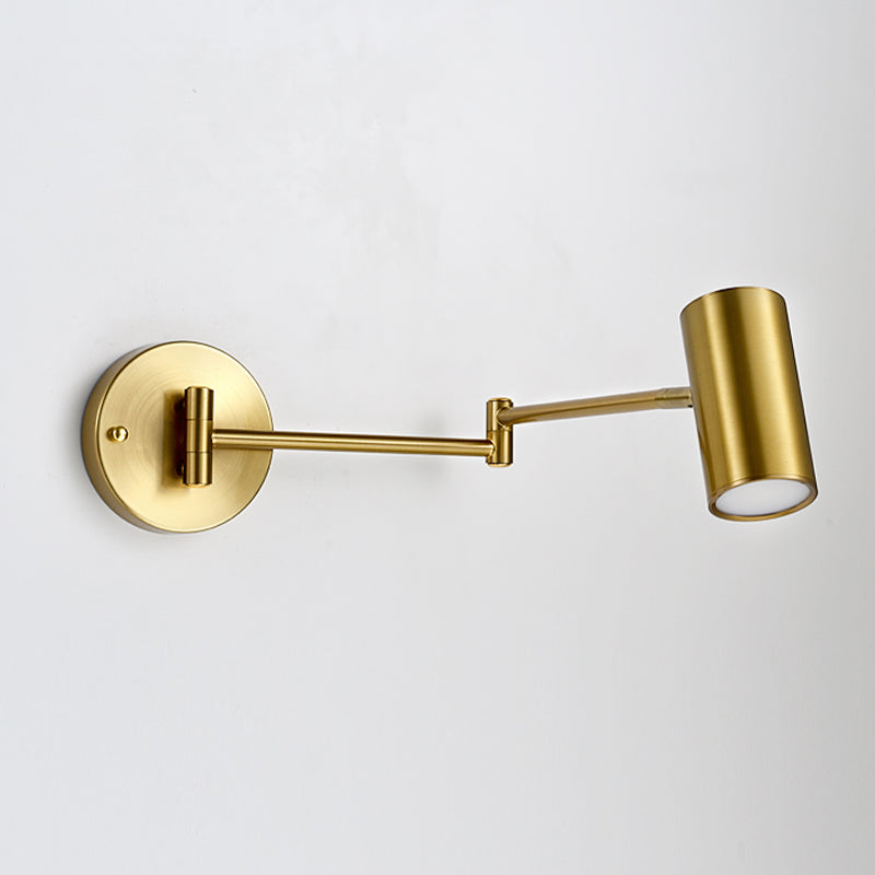 1 Light Swing Arm Wall Lamp Simplicity Metal Wall Mounted Light Fixture
