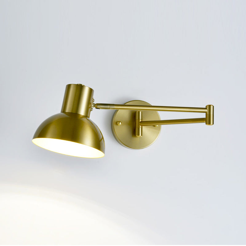 1 Light Swing Arm Wall Lamp Simplicity Metal Wall Mounted Light Fixture