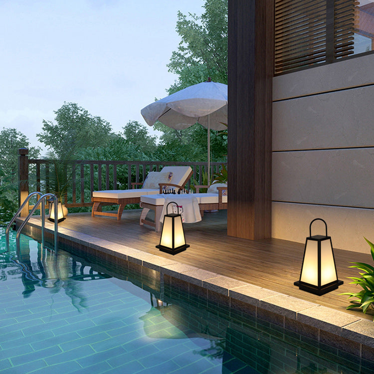 Modern Simple Pillar Lamp Geometric Outdoor Light for Garden