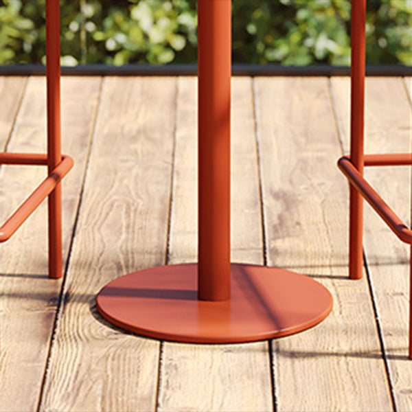 Modern Metal Round Dining Table Set 1/3/4 Pieces Counter Table Set for Outside