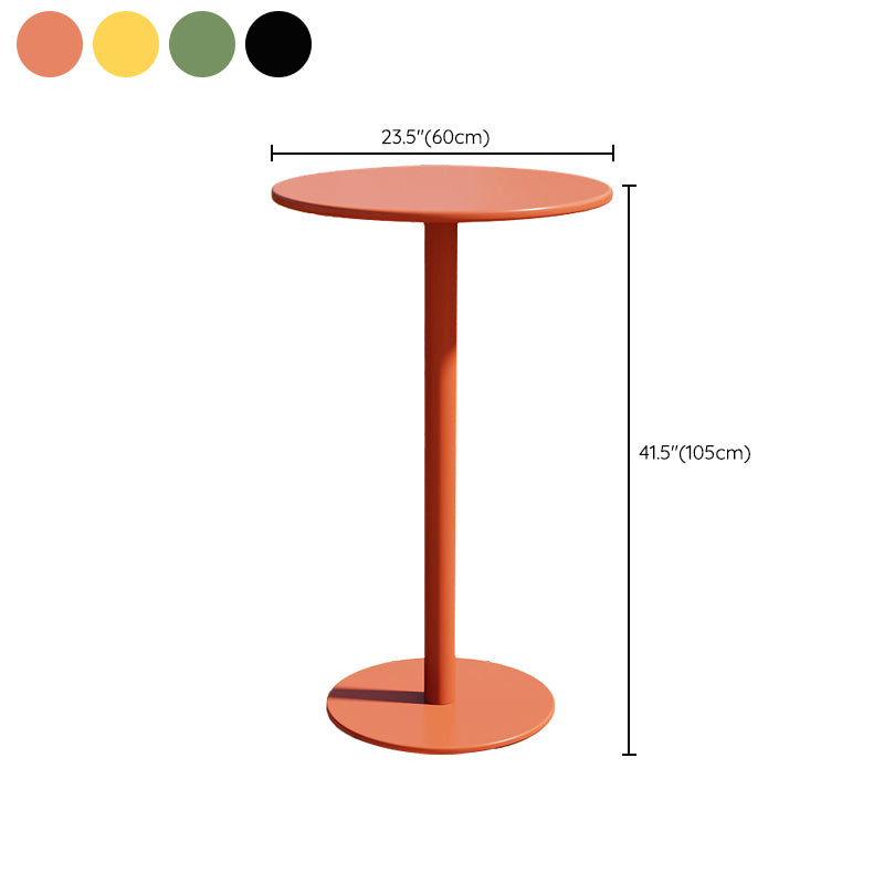 Modern Metal Round Dining Table Set 1/3/4 Pieces Counter Table Set for Outside