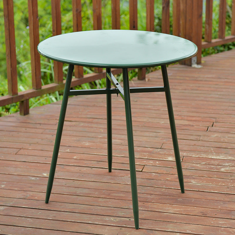 Modern Style Metal Round Dining Set 1/3/4/5 Pieces Metal Dining Table Set for Outdoor