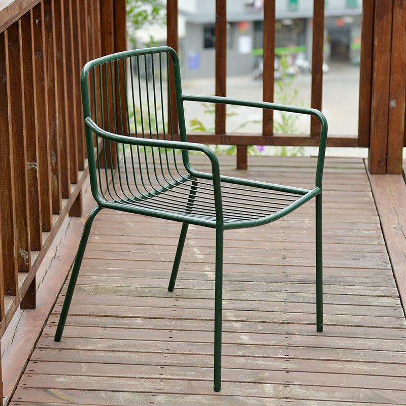 Modern Style Metal Round Dining Set 1/3/4/5 Pieces Metal Dining Table Set for Outdoor