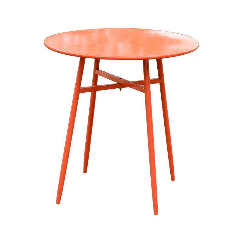 Modern Style Metal Round Dining Set 1/3/4/5 Pieces Metal Dining Table Set for Outdoor