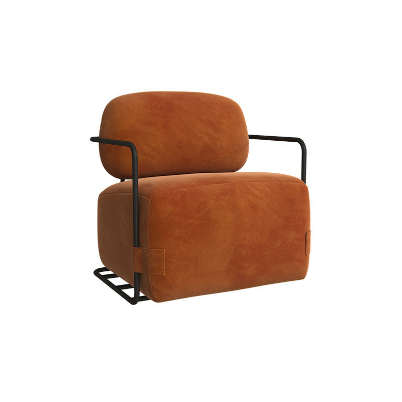 Arms Included Chair Velvet Metal Accent Armchair for Bedroom, 26.77" Wide