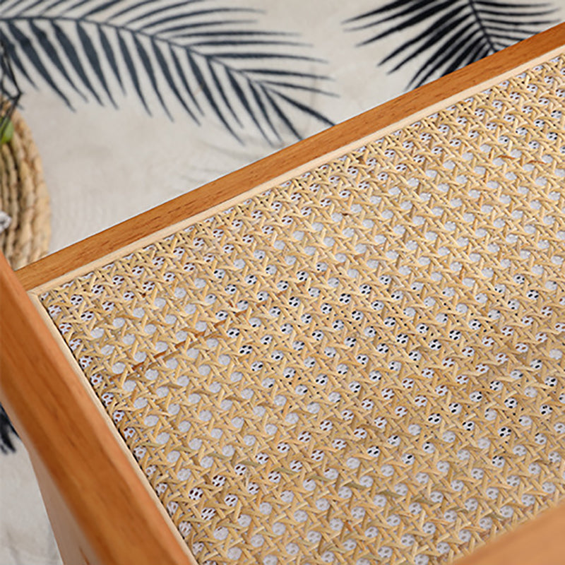 19.68" Wide Arm Chair Solid Wood Frame Chair with Woven Back