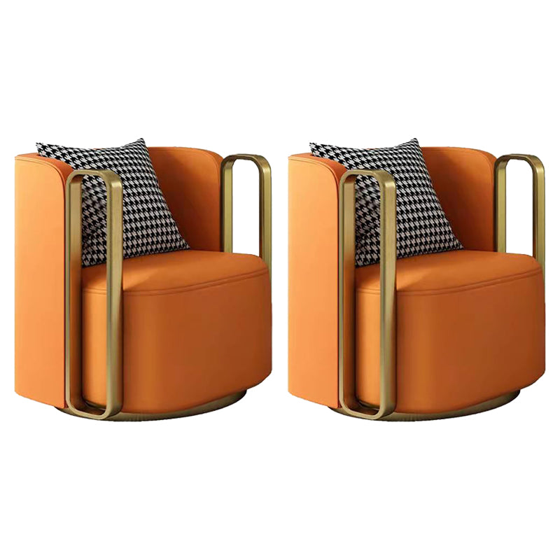 28.34" Wide Barrel Accent Chair Arms Included Barrel Chair for Living Room