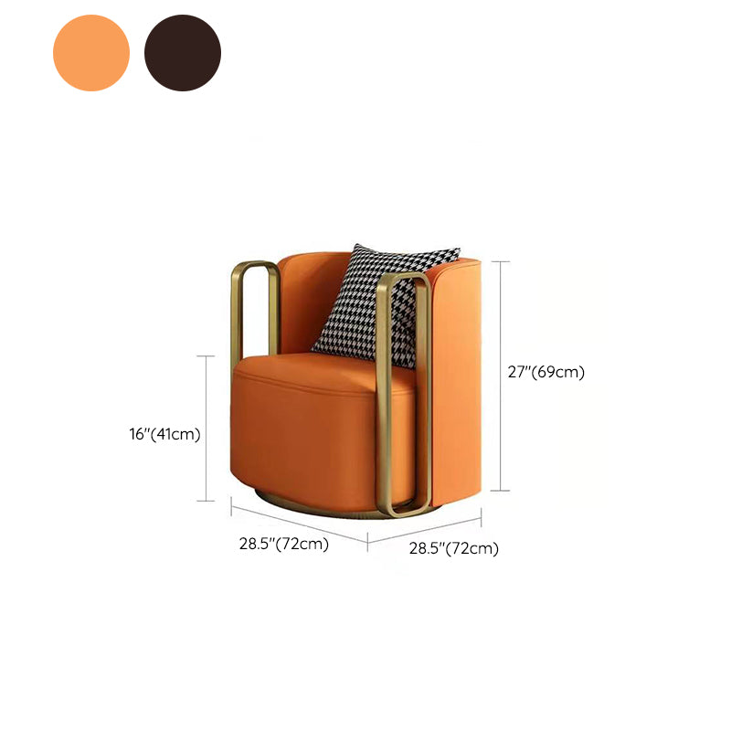 28.34" Wide Barrel Accent Chair Arms Included Barrel Chair for Living Room