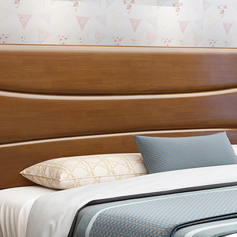 Traditional Solid Wood Standard Bed Headboard Bed with Footboard