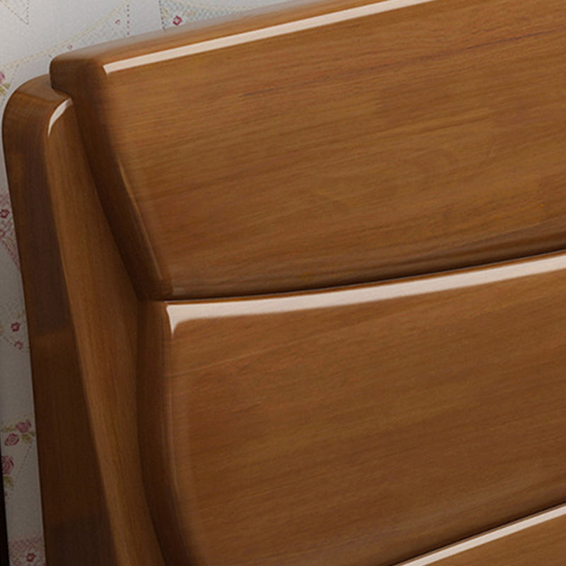 Traditional Solid Wood Standard Bed Headboard Bed with Footboard