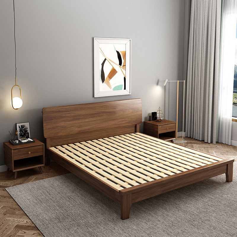 Traditional Headboard Standard Bed Solid Wood Bed with Custom Legs