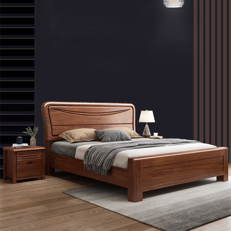 Traditional Headboard Standard Bed Adjustable Height Bed with Legs