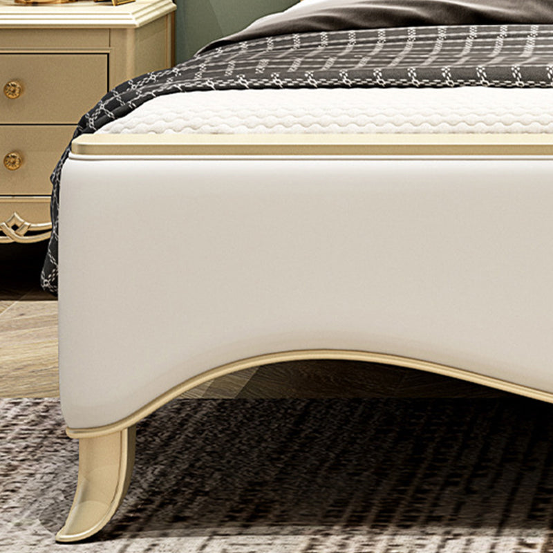 Traditional Upholstered Headboard Standard Bed Mattress Included with Legs