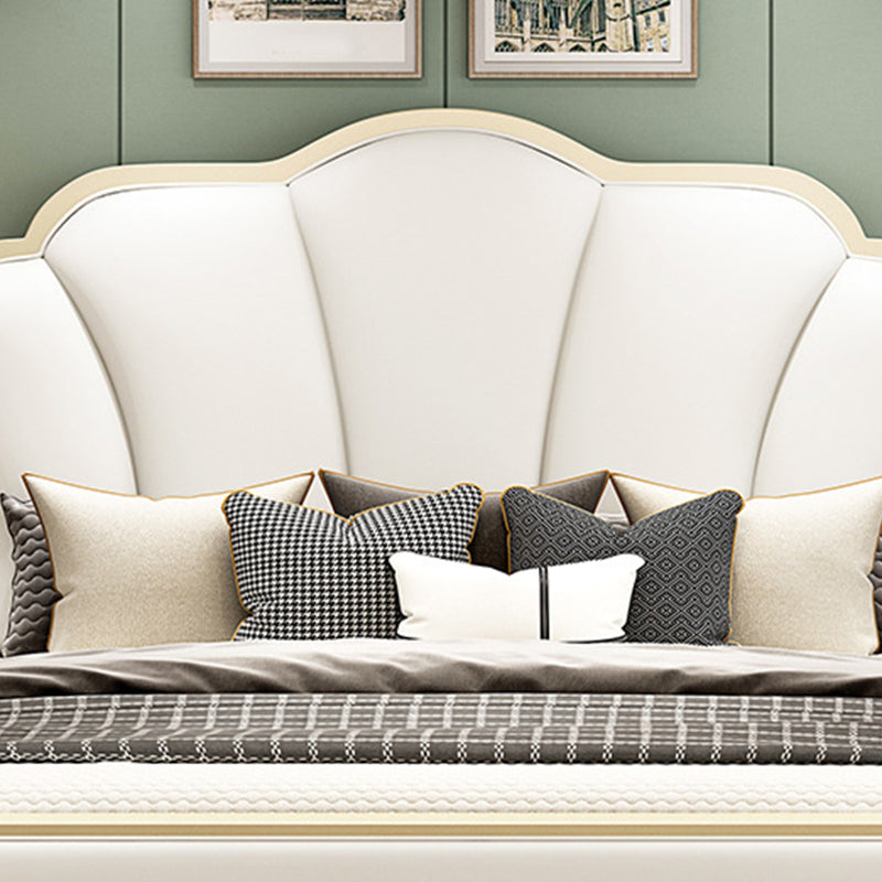 Traditional Upholstered Headboard Standard Bed Mattress Included with Legs