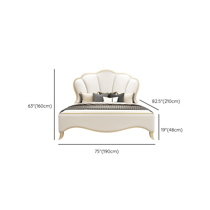 Traditional Upholstered Headboard Standard Bed Mattress Included with Legs