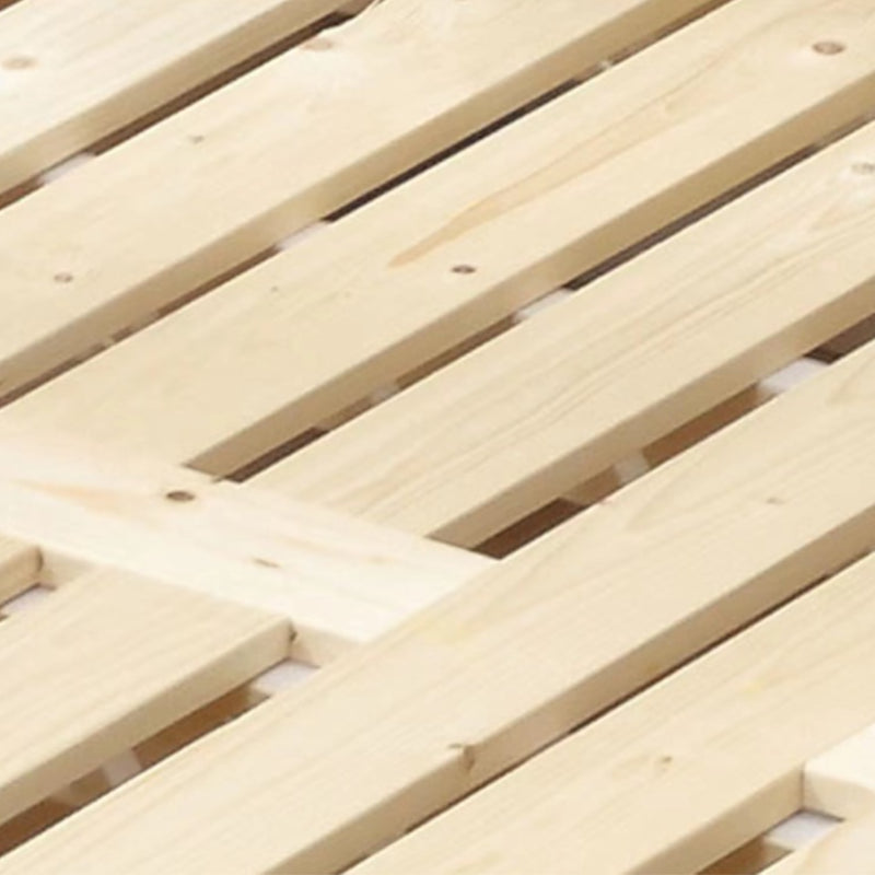 Panel Solid Color Bed Frame Solid Wood Bed Frame with Headboard