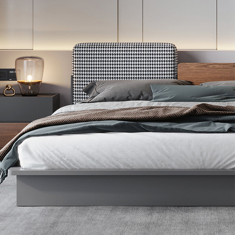 Upholstered Headboard Platform Bed Frame Lift Up Storage Platform Bed Dark Grey