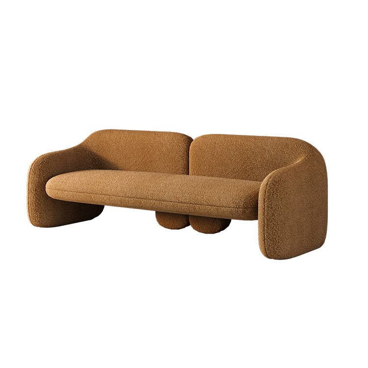 Contemporary Wool Sofa Standard Settee Square Arm Sofa for Living Room