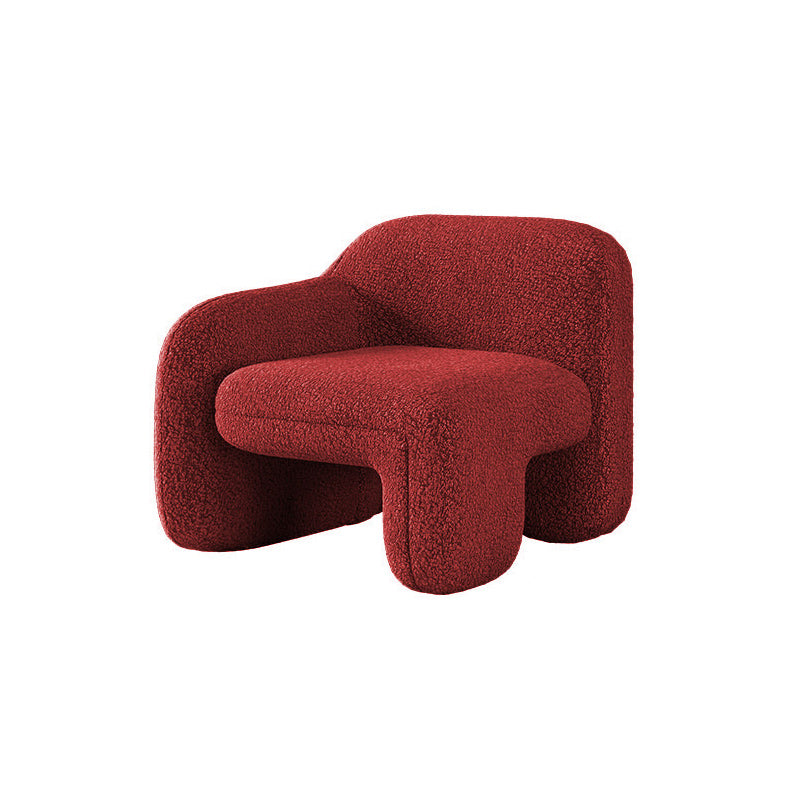 Contemporary Wool Sofa Standard Settee Square Arm Sofa for Living Room