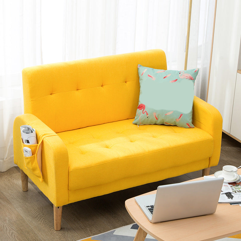 30.31" H Cotton Blend Square Arm Tufted Loveseat for Living Room