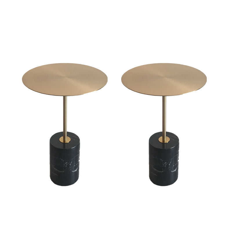 Mid-Century End Table Pedestal Round Sofa Metal Accent Side Table