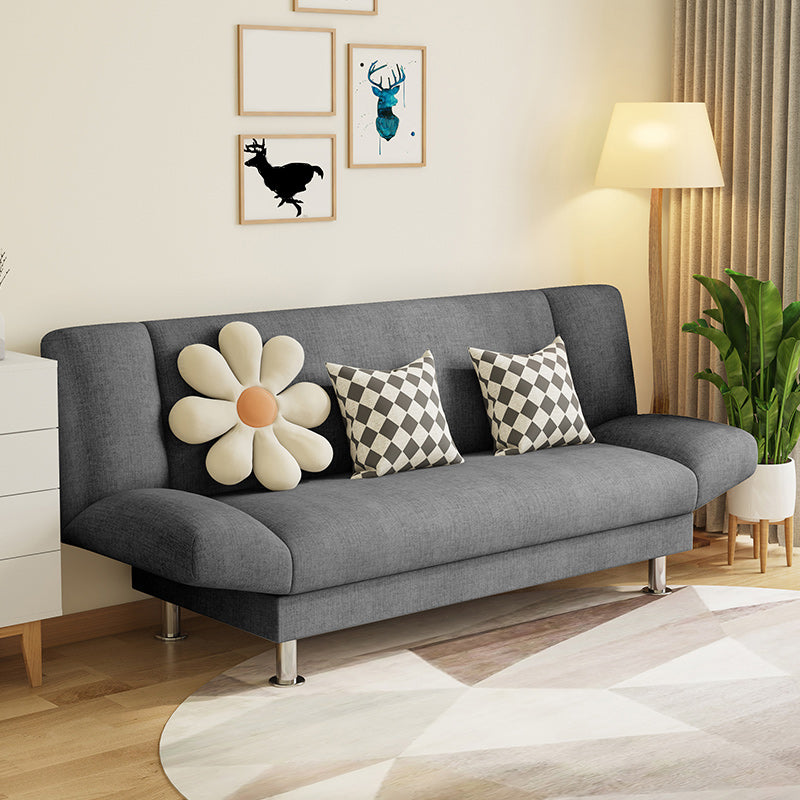 29.52" H Linen Armless Convertible Sleeper Sofa for Living Room